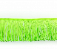 4" Loop Fringe 12.5 Mtr Cards Flo Green - Click Image to Close